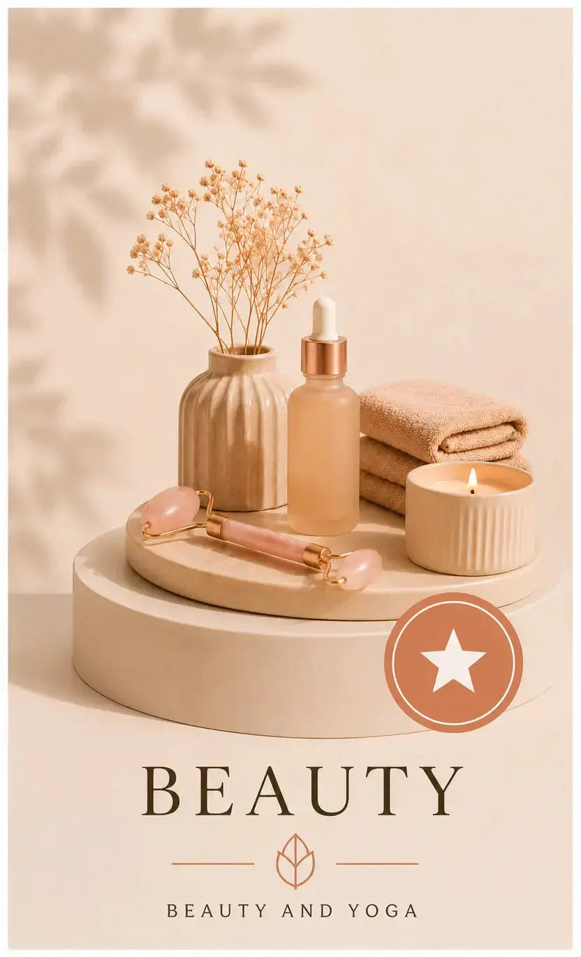 Luxury radiant skin beauty products and organic skincare essentials on display.