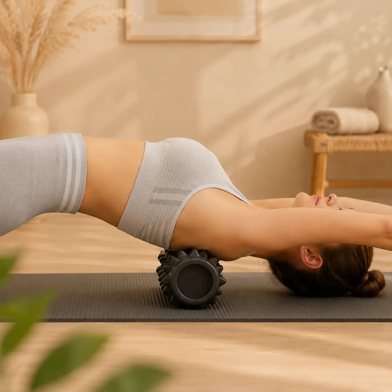 Textured Foam Roller – Deep Tissue Yoga & Muscle Massage Roller Wiio