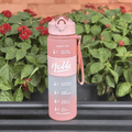 Gradient Space Water Bottle 800ML – Portable Sports Cup with Straw & Strap - Water Bottles - Beauty and Yoga