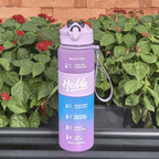 Gradient Space Water Bottle 800ML – Portable Sports Cup with Straw & Strap - Water Bottles - Beauty and Yoga