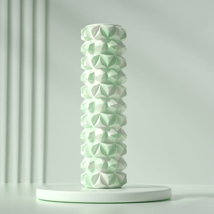 Yoga Foam Roller – Deep Tissue Diamond Textured Muscle Massage Roller (45cm) - Fitness Accessories - Beauty and Yoga