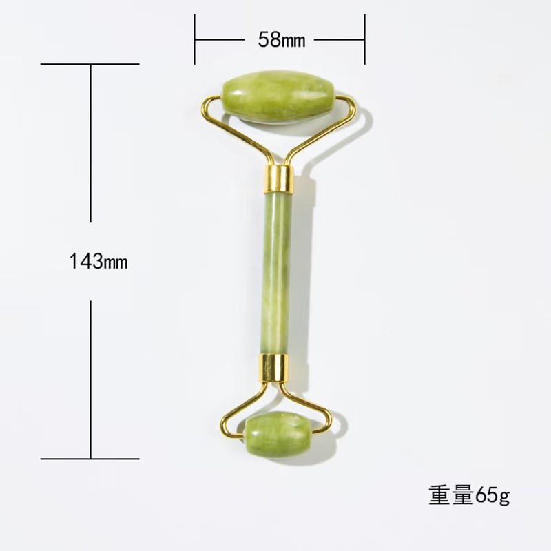 Heart-Shaped Jade Gua Sha and Facial Roller Set – Massage Tool for Lifting and Skin Care - Beauty Tools - Beauty and Yoga