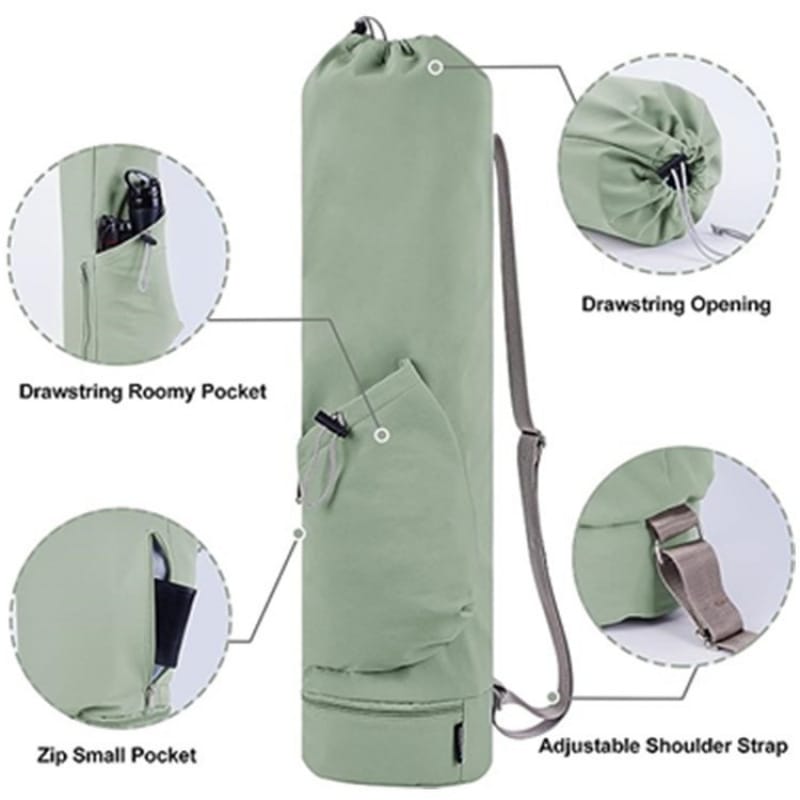 Multifunctional Yoga Mat Bag with bottle pocket – Sports Carry Bag - Yoga Accessories - Beauty and Yoga
