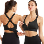 Women's Front Zip Sports Bra – Shockproof Yoga & Fitness Bra - Women's Activewear - Beauty and Yoga